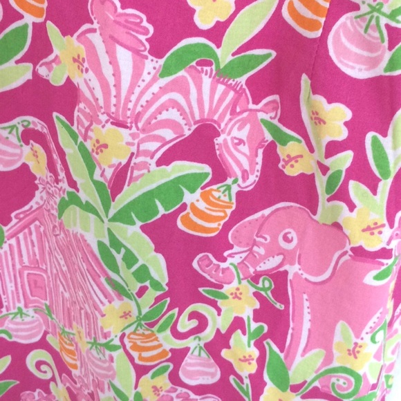 Lilly Pulitzer Cotton Floral Dress in Pink SzS - Picture 4 of 8